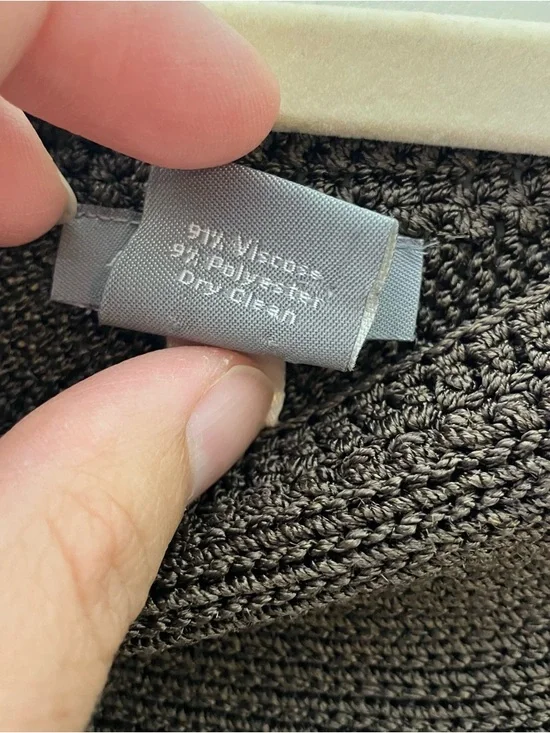 Ann Taylor brown textured viscose knit top S - Picture 5 of 5